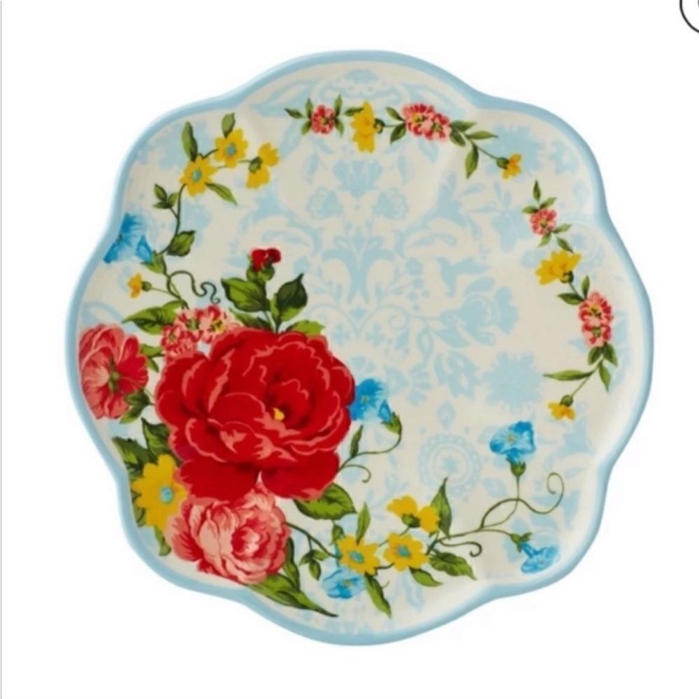 New - The Pioneer Woman Floral Medley Mug Rack w/Appetizer Plates and Mugs - Picture 5 of 10